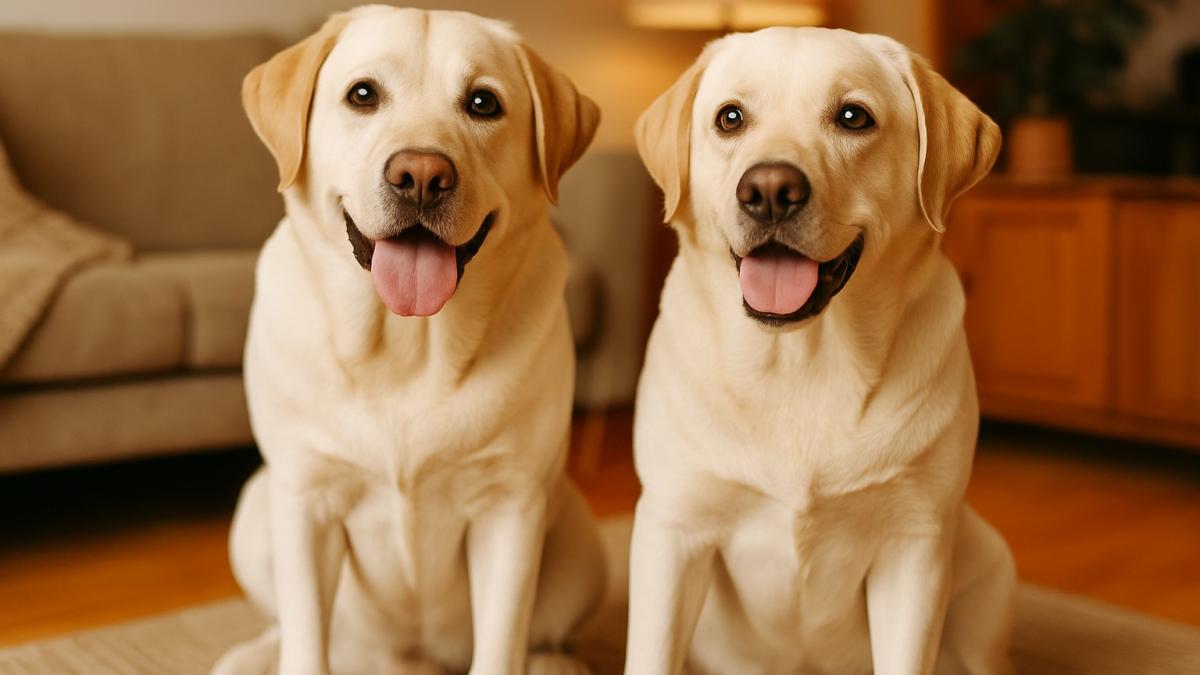 Две собаки в комнате