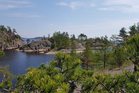 Путешественник прошёл водный маршрут по Ладожским шхерам на байдарке