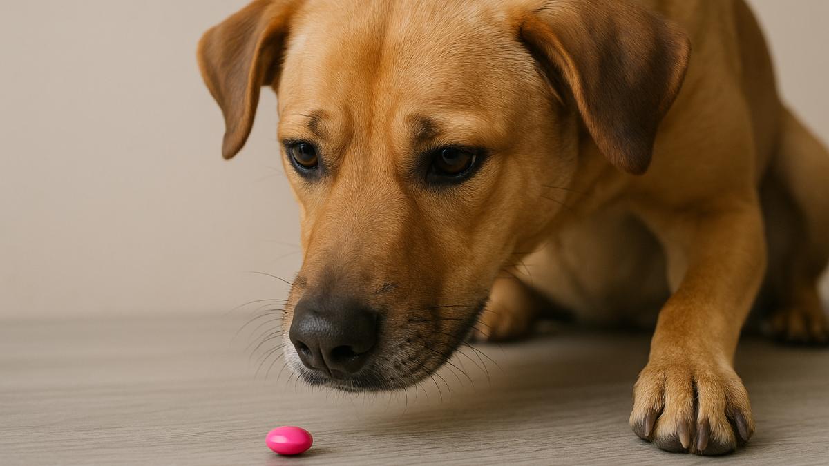 Собака и таблетки