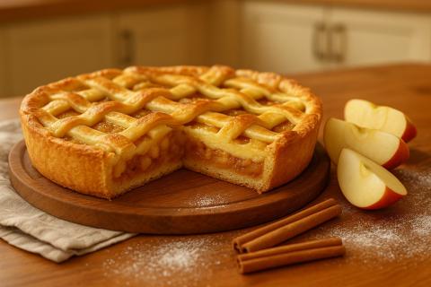 Как приготовить пирог с яблоками в форме розы