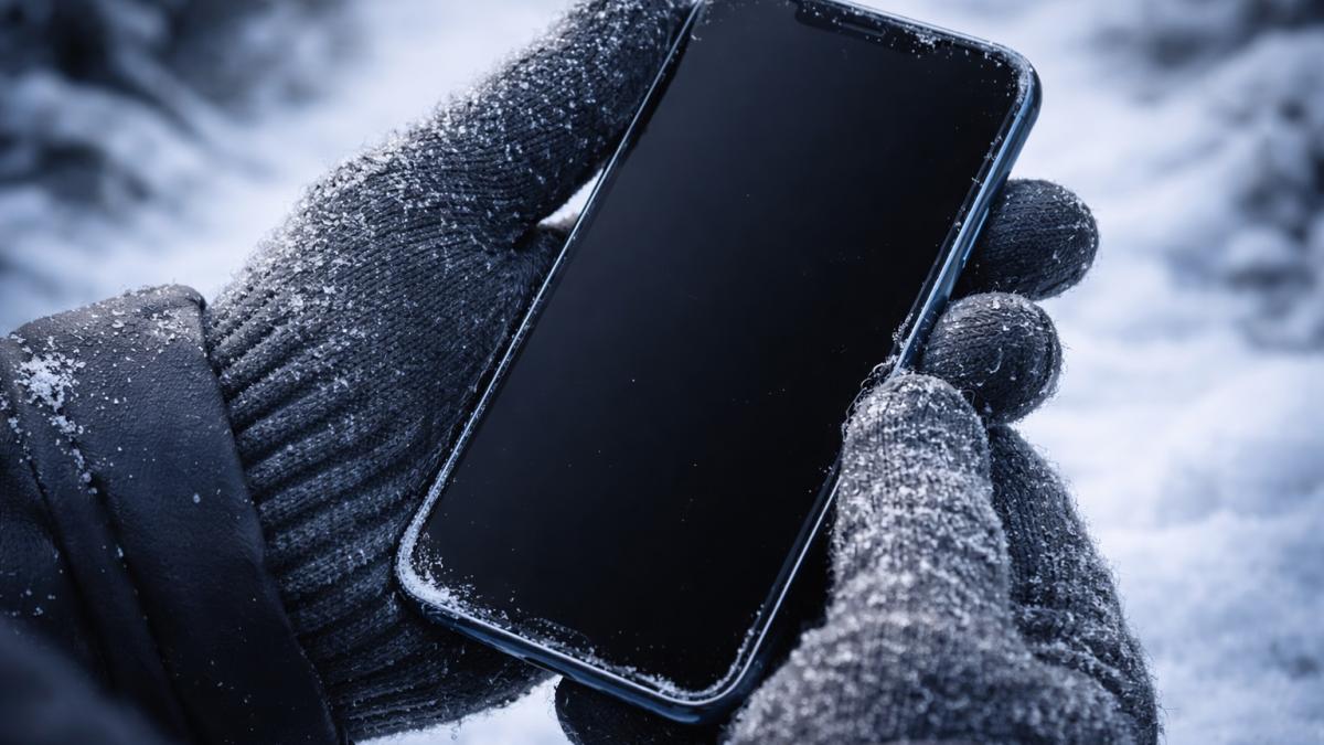 Телефон на морозе