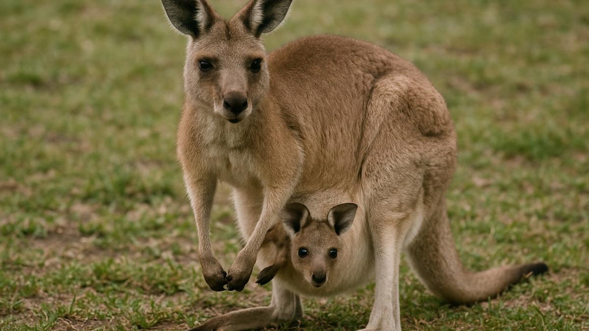 кенгуру с детенышем кенгуру с детенышем
