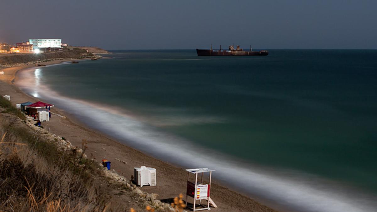 Пляж Костинешти в Румынии на побережье Черного моря Пляж Костинешти в Румынии на побережье Черного моря