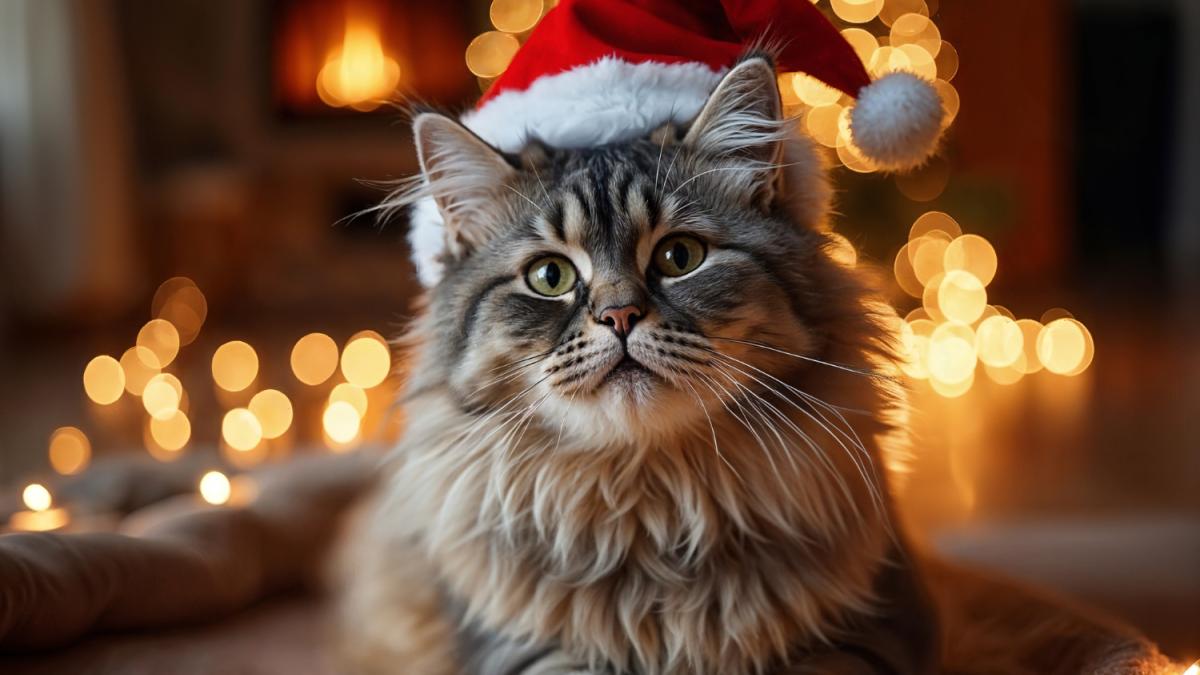 Кошка в Новый год