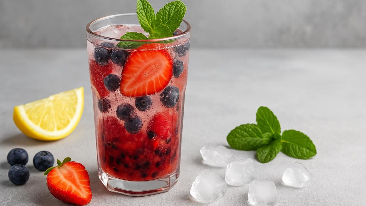 Ягодная газировка с мёдом