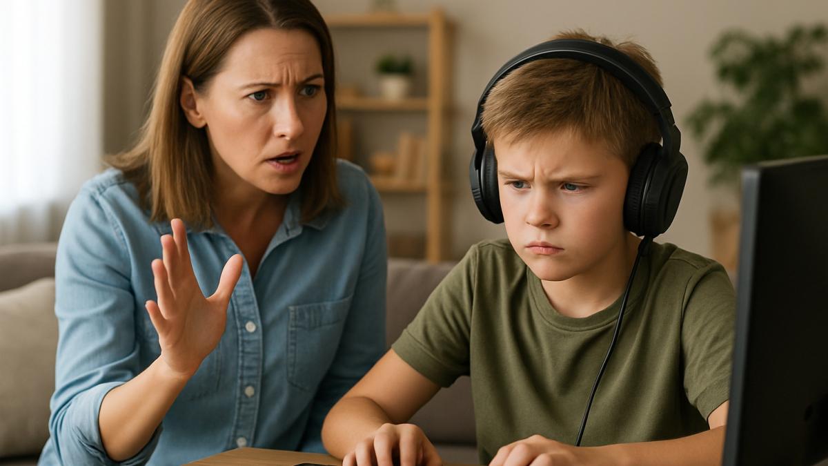 мама и ребенок у компьютера