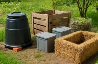 Пластиковый компостер удерживает тепло для быстрого разложения