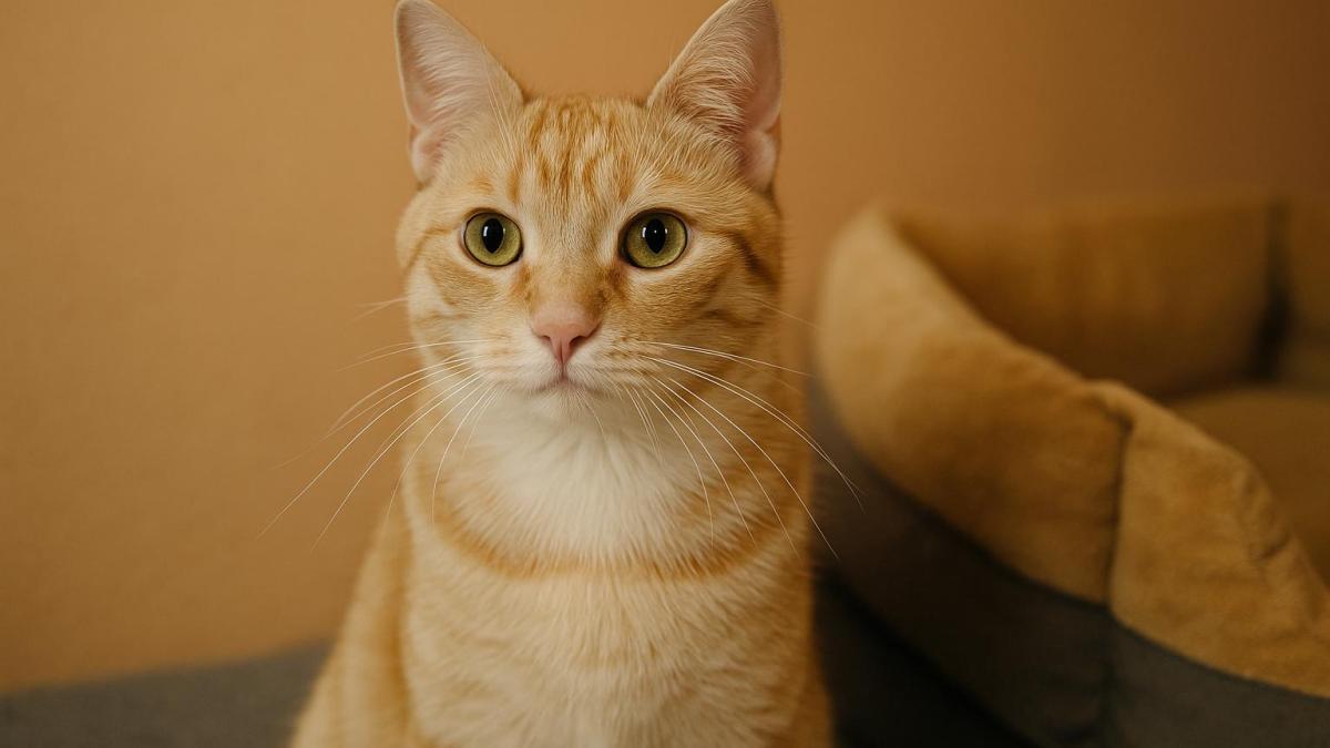 Рыжая кошка в приюте