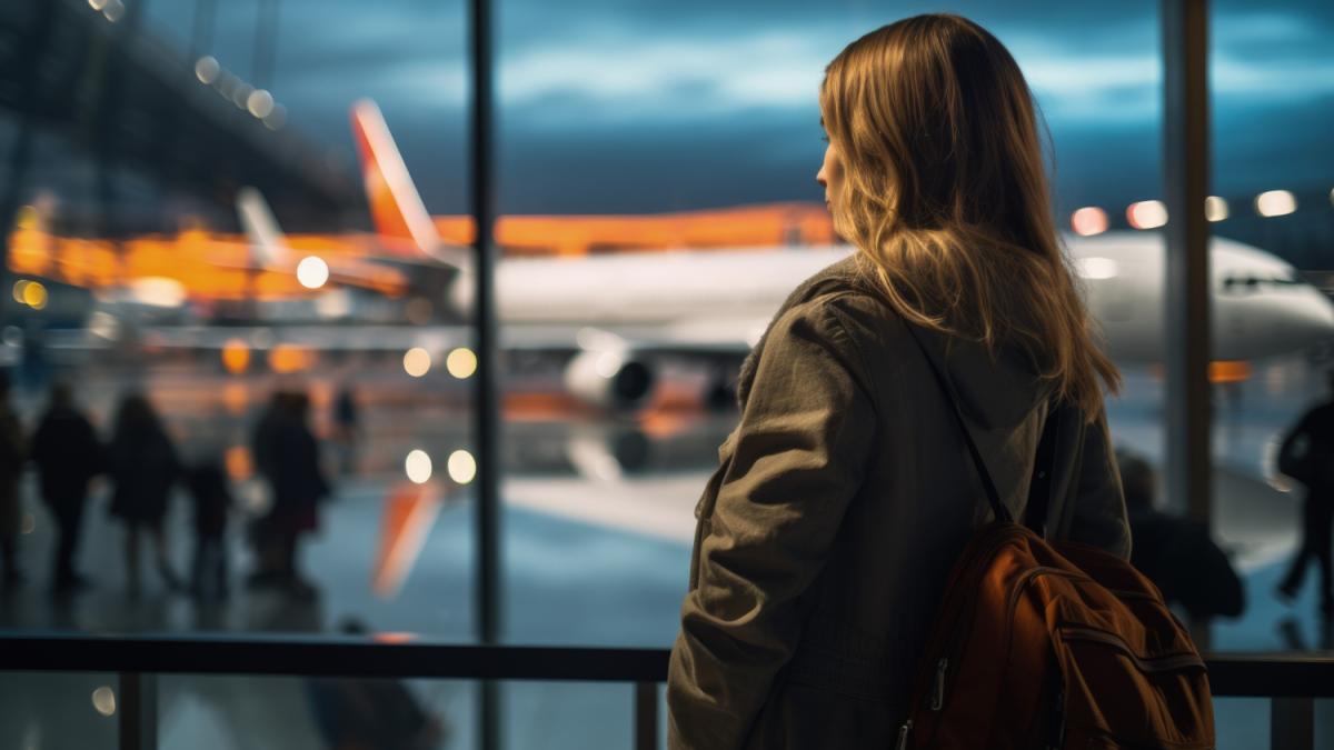 девушка в аэропорту девушка в аэропорту