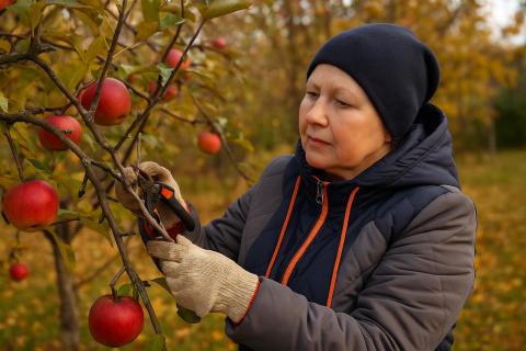 Яблони и груши лучше развиваются на рыхлой почве с компостом и доломитовой мукой