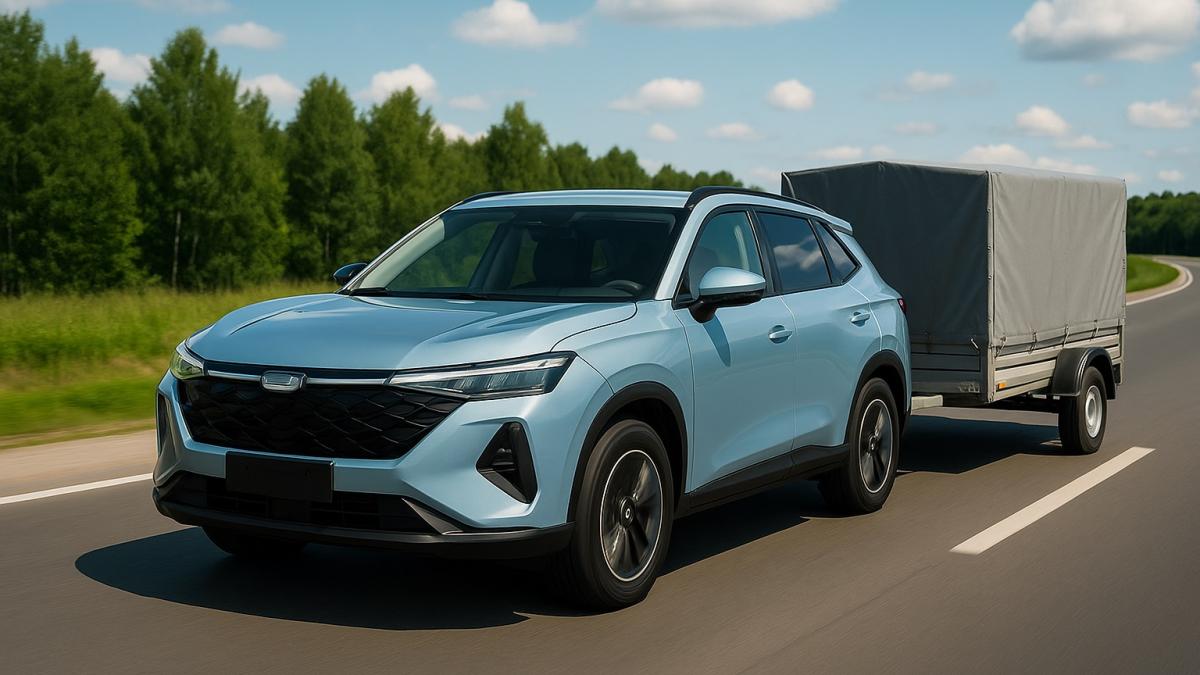 Китайский авто с прицепом