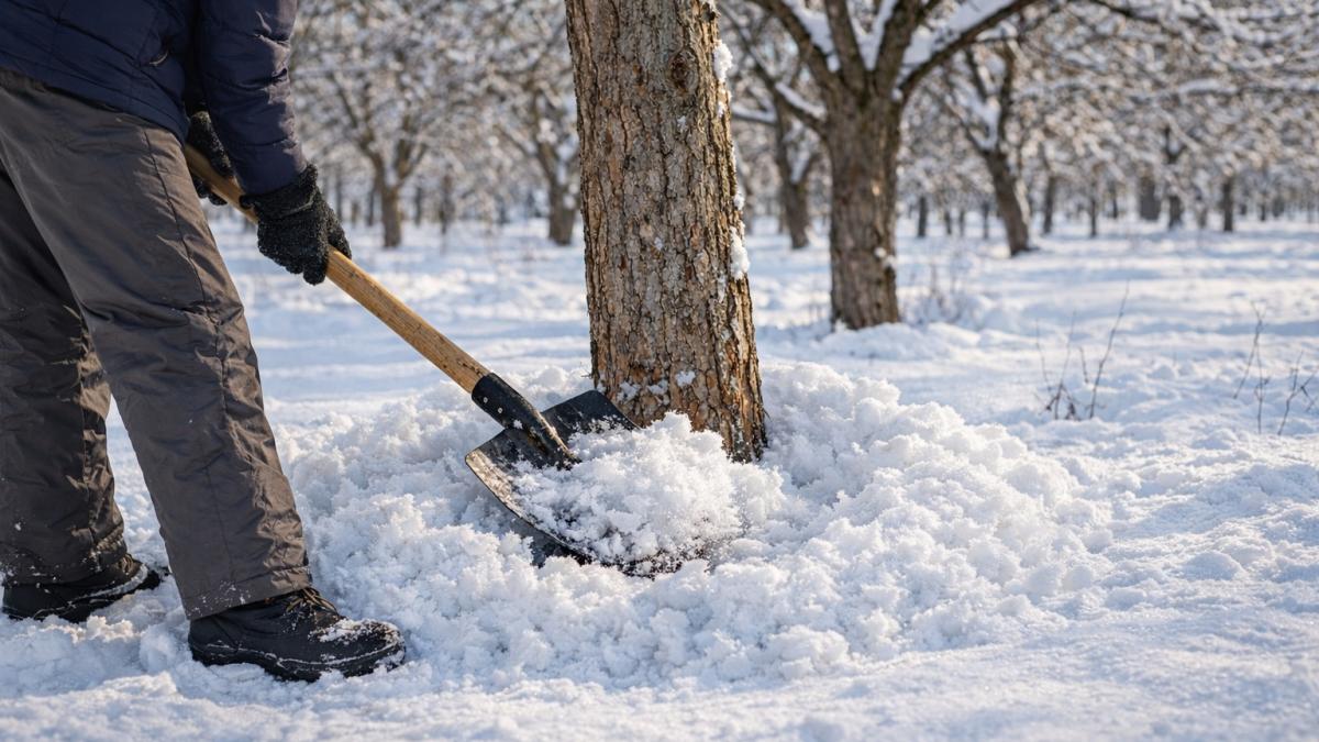 Зимний уход за яблоней в саду