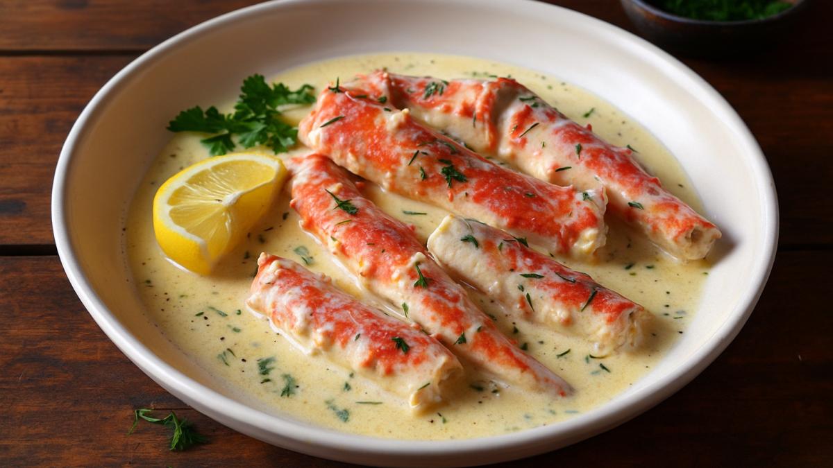 Магаданский краб в сливочном соусе