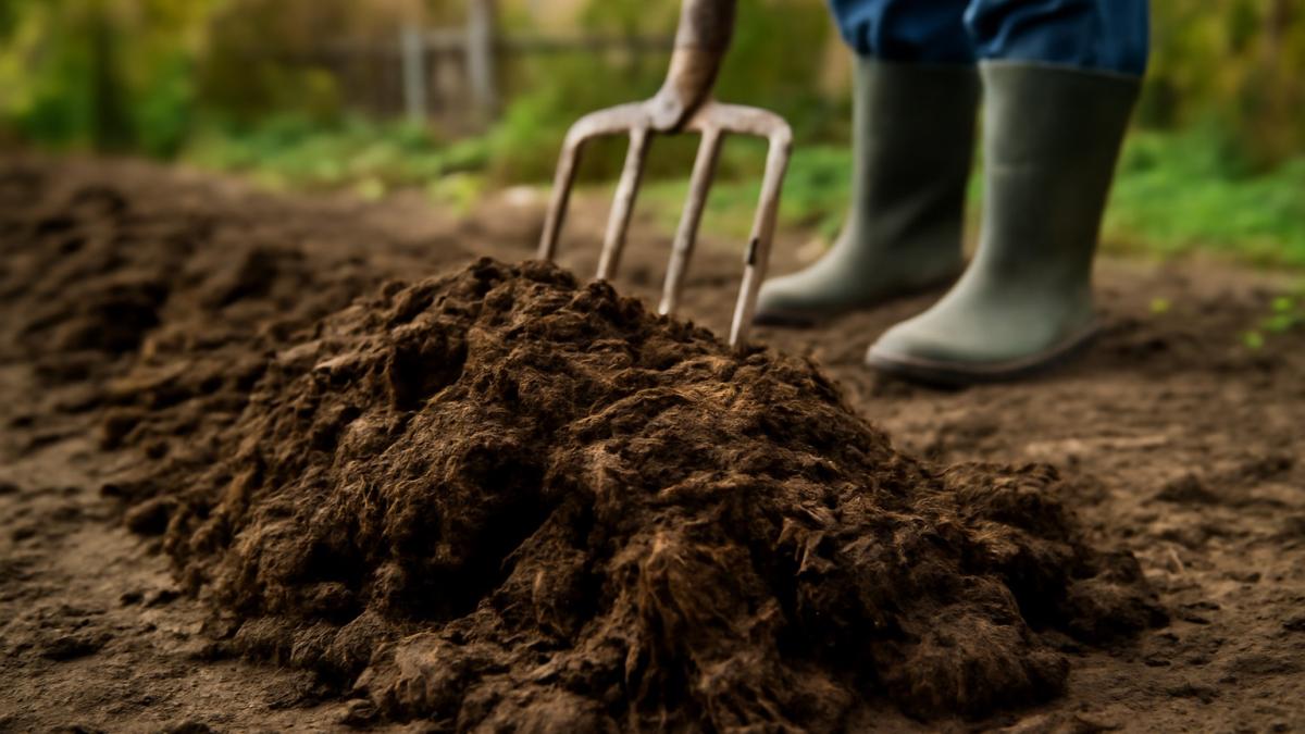 Удобрение огорода навозом