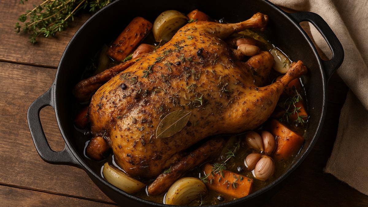 Томлёная утка с сибирскими травами