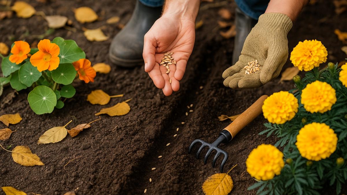 Подзимний посев цветов