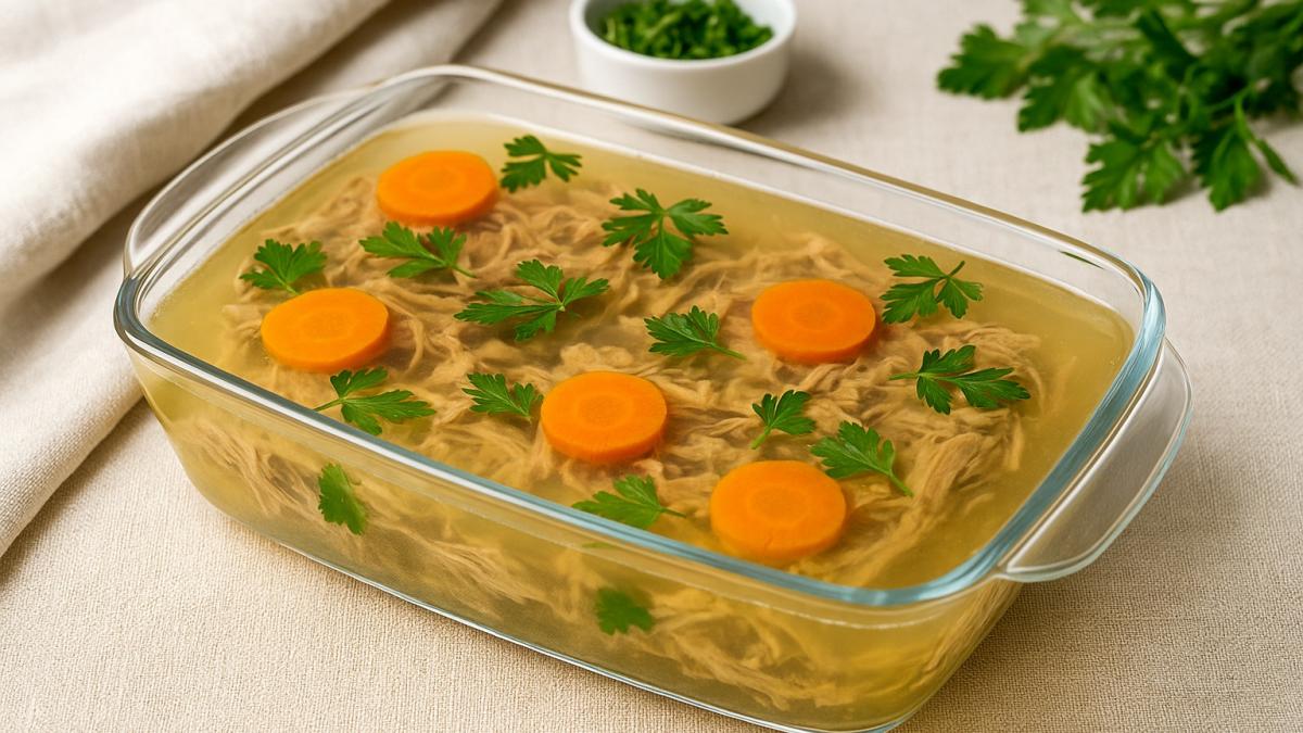 Холодец с зеленью