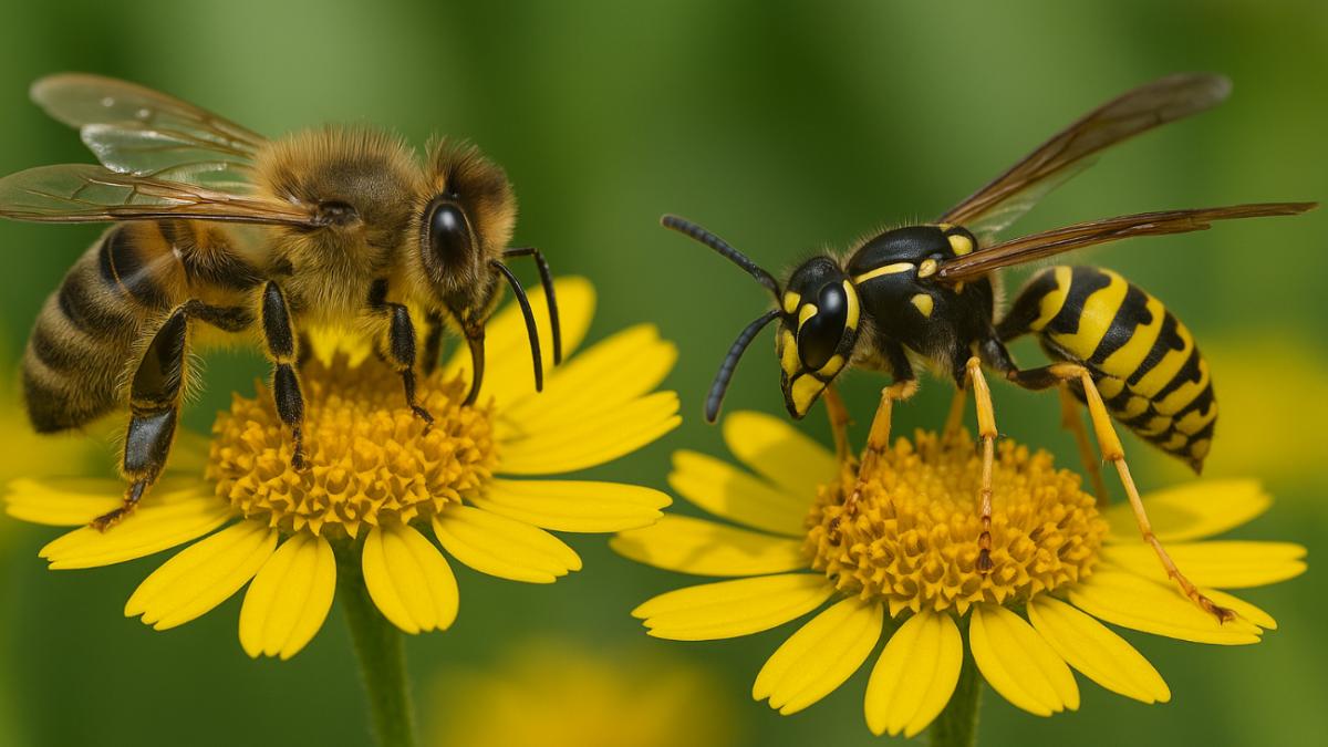 Пчела и оса