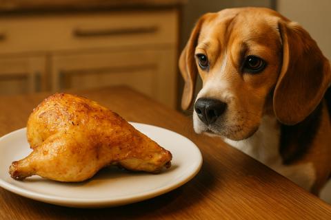 Собака реагирует на кухонные звуки и связывает их с едо