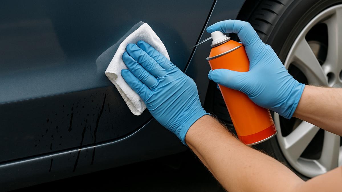 Удаление битумных пятен с кузова