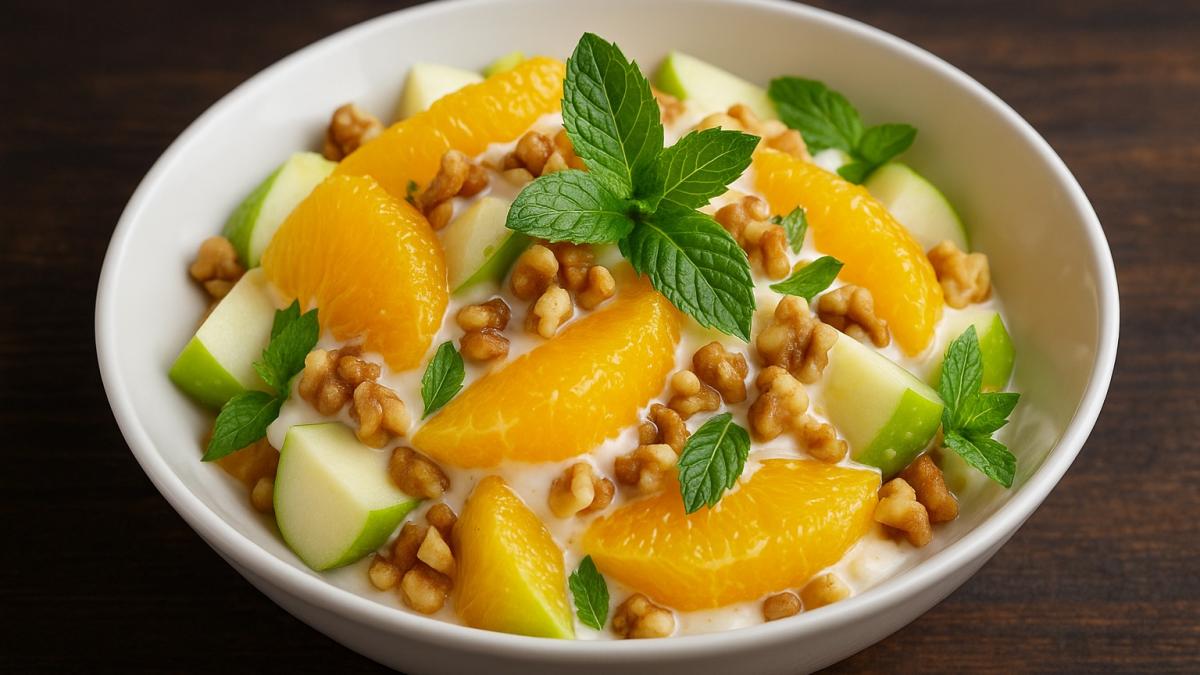 Салат с апельсинами и мятой