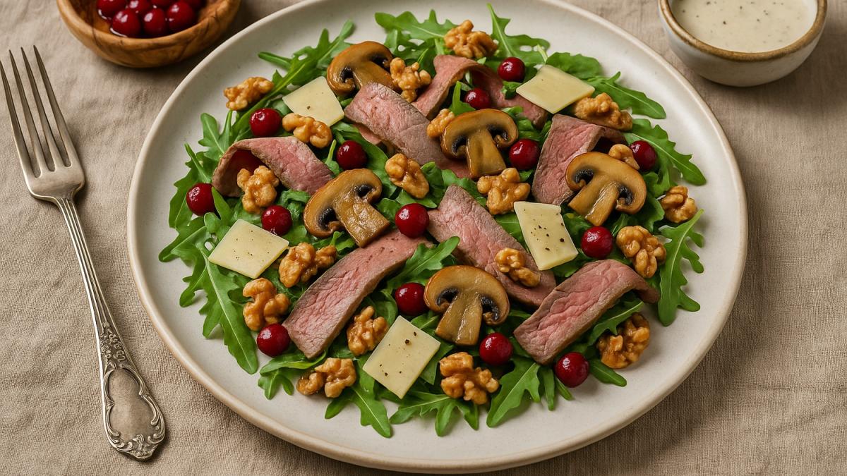 Мясной салат "Гостиный двор" с северным акцентом