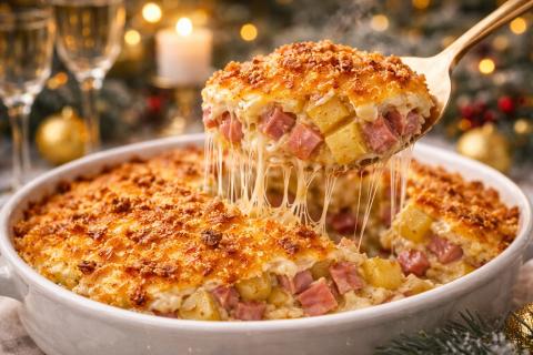 Тунец со шпинатом запекают в домашнем грибном соусе для запеканки — EatingWell