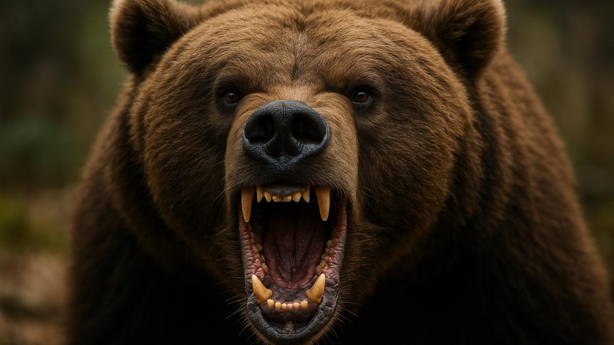 Агрессивный медведь