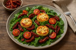 Салат с помидорами черри и моцареллой сочетает свежесть овощей и нежность сыра