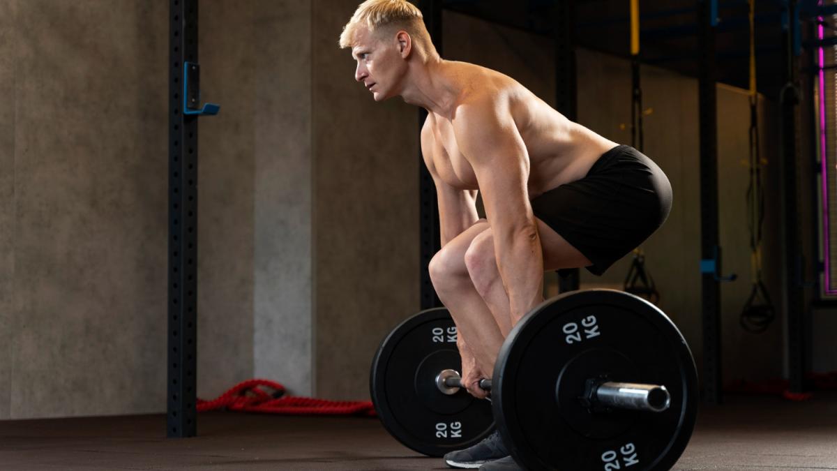 Тяга штанги в наклоне