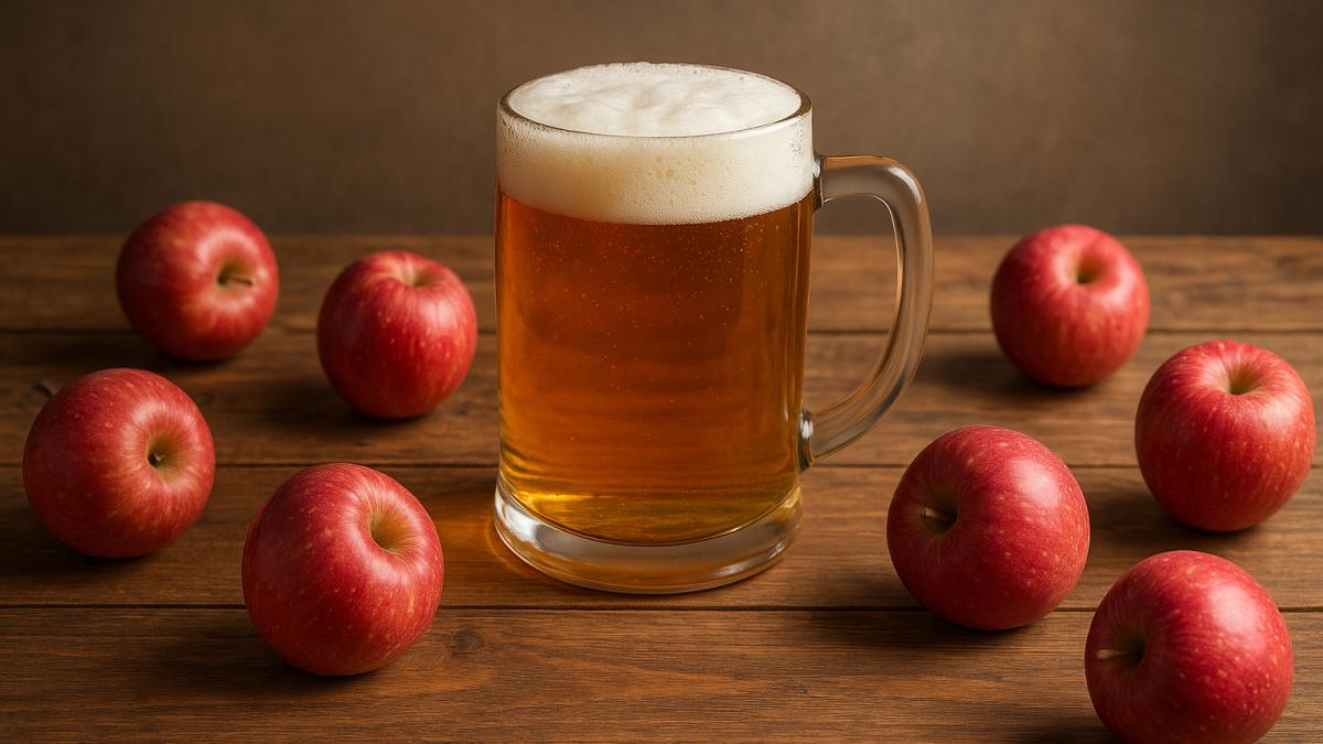 Пиво и яблоки