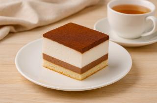 Торт с молочным кремом получается нежным после добавления сливок и ванили