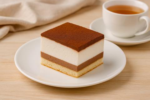 Торт с молочным кремом получается нежным после добавления сливок и ванили