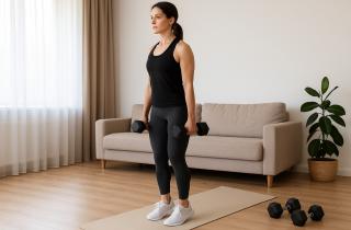 Тренировка с гантелями улучшила осанку офисных сотрудников — фитнес-тренеры