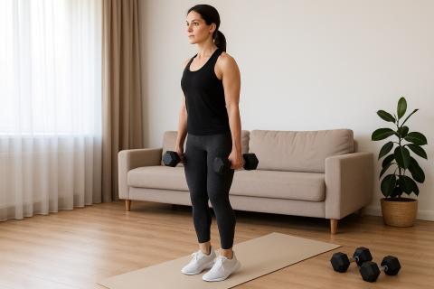 Тренировка с гантелями улучшила осанку офисных сотрудников — фитнес-тренеры