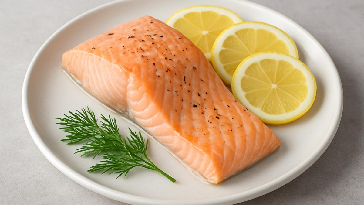 Лосось на пару с лимоном