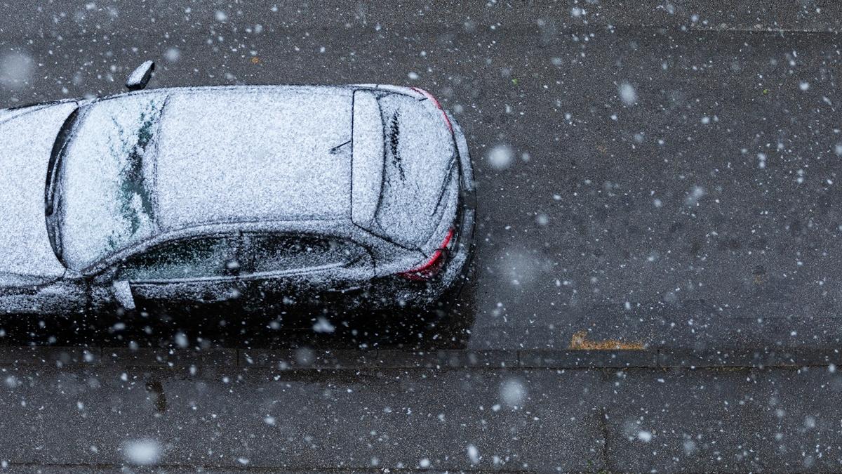 грязное авто зимой
