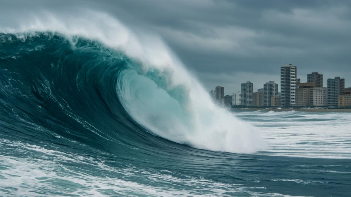 Цунами у берега