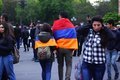В Армении полиция начала применять слезоточивый газ против митингующих