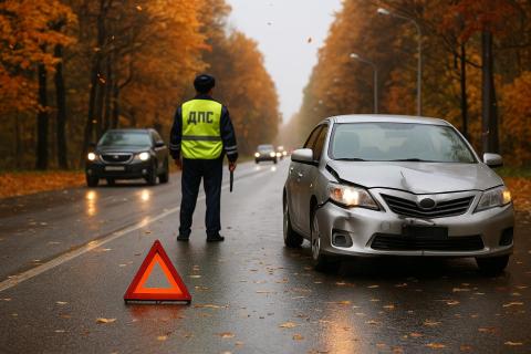 Объезд места аварии без инспектора грозит штрафом до 5000 рублей