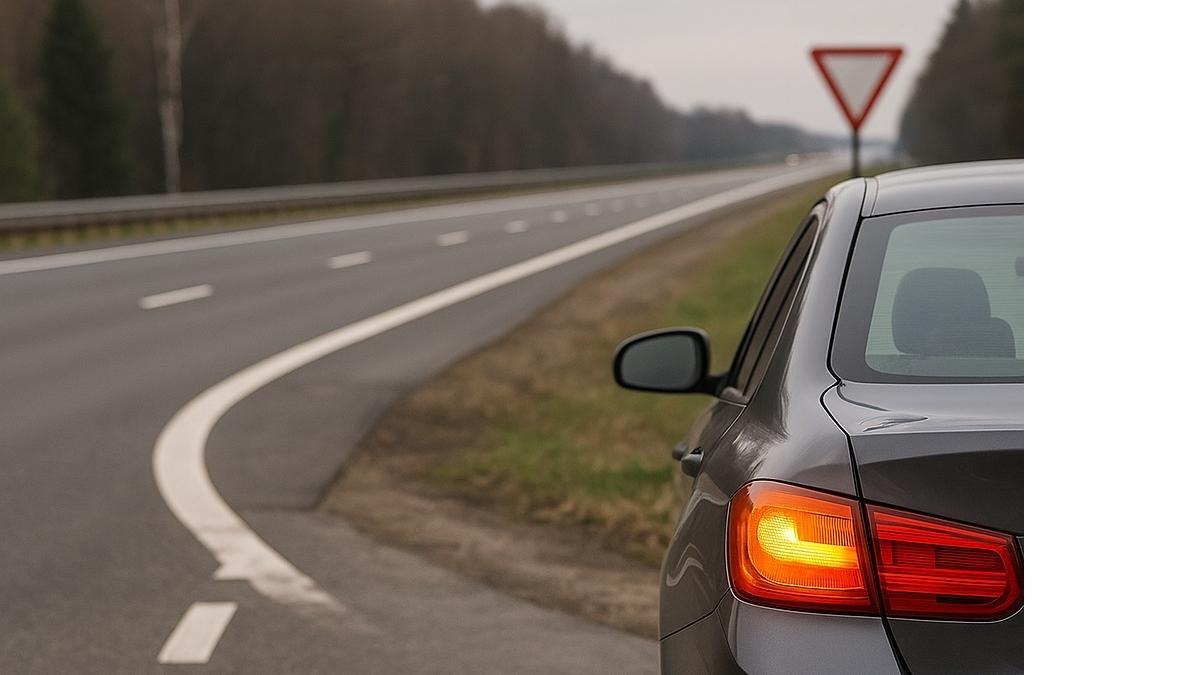 Поворот на автомагистраль