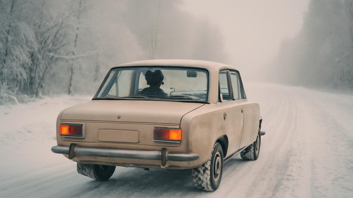 Советский автомобиль зимой Советский автомобиль зимой