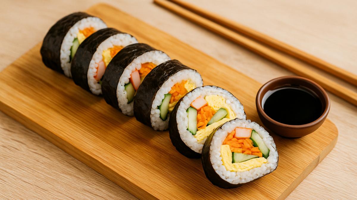 Кимбап на доске