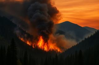 В Новороссийске на Маркотхском хребте локализовали лесной пожар на 1,2 гектара