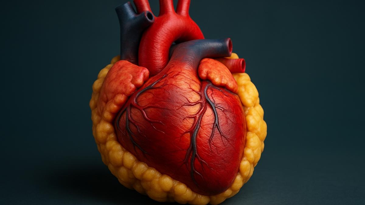 Сердце, окружённое висцеральным жиром Сердце, окружённое висцеральным жиром