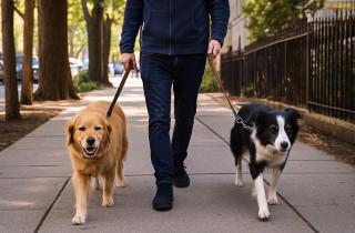 Анатомическая шлейка распределяет нагрузку и снижает давление на шею собаки