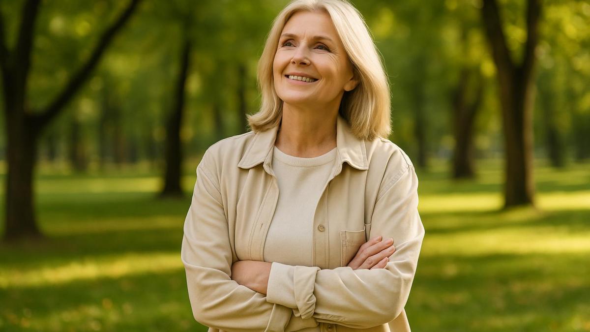 Женщина 50 лет в парке