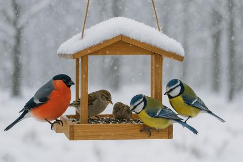 Нельзя кормить птиц зимой солёным салом и хлебом — орнитологи