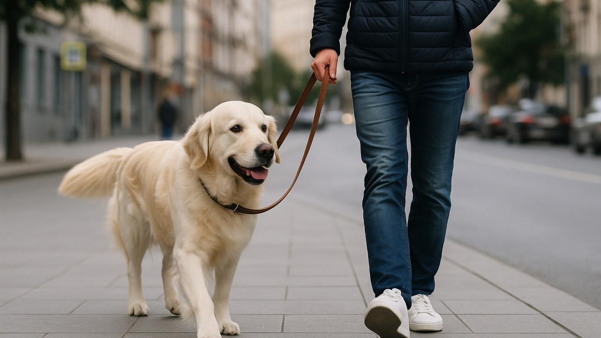 Собака-компаньон в городе