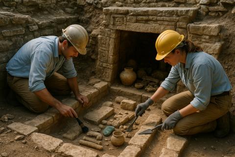 В Беотии обнаружена гробница знатной женщины с перевернутой диадемой — археологи
